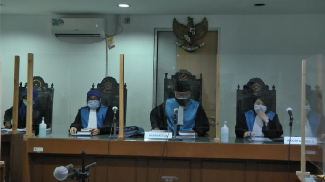 Sidang gugatan kubu Moeldoko ke Menteri Hukum dan HAM di PTUN Jakarta. (ANTV/ Wishnu Tresna)