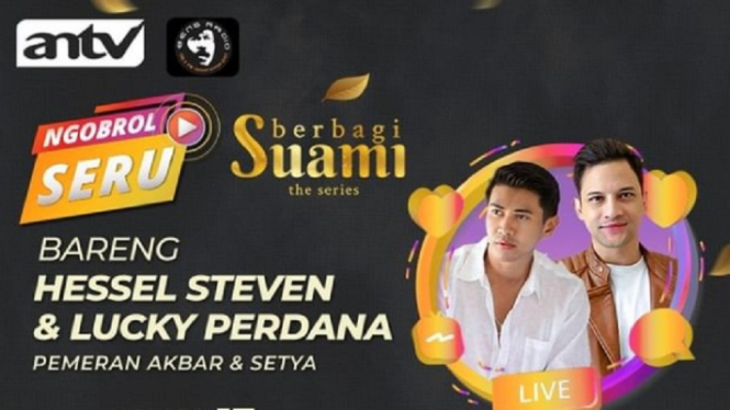 Hessel Steven dan Lucky Perdana live Instagram ANTV. (Foto: Instagram @antv_official)