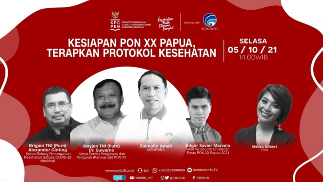 Kesiapan PON XX Papua Terapkan Prokes untuk Meminimalisir Risiko Transmisi (Foto KPCPEN)