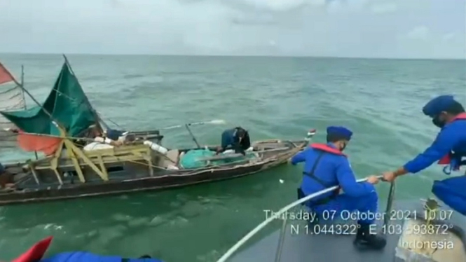 Hilang 2 Hari, Seorang Nelayan Ditemukan Terombang Ambing di Tengah Lautan (Foto antvklik-Alboin)