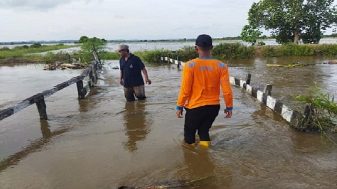 Dampak dari Banjir di Penajam Paser Utara, Satu Jembatan Rusak (Foto Dok. BNPB)