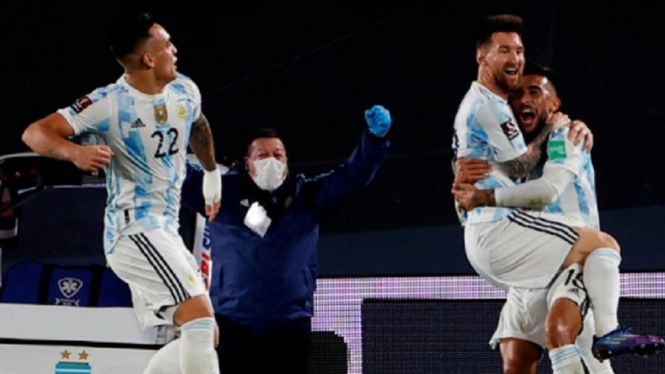 Argentina Sukses Bekuk Uruguay 3 Gol Tanpa Balas di Laga Kualifikasi Piala Dunia 2022 (Foto Twitter)