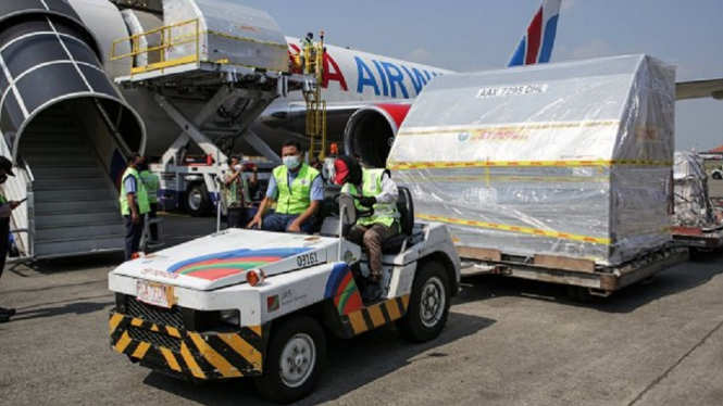 Baru Tiba, 2,5 Juta Vaksin Pfizer Langsung Distribusi ke Tiga Provinsi (Foto Kominfo)