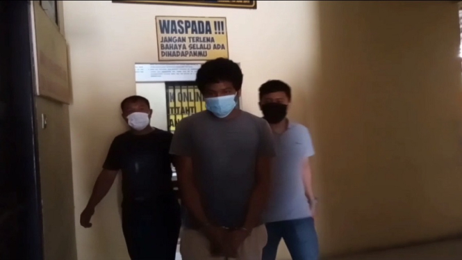 Aksinya Viral, Preman yang Mengamuk di Kafe Ditangkap Polisi (Foto antvklik-Jasa Manurung)
