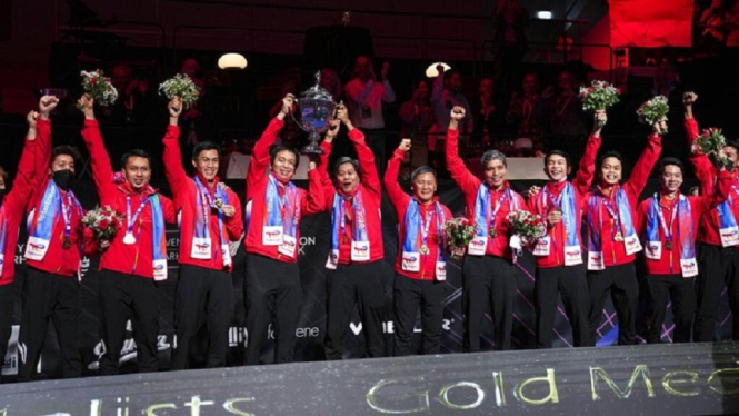 Indonesia Juara, Inilah Rekor Tim Merah Putih Raih 14 Kali Piala Thomas (Foto PBSI)