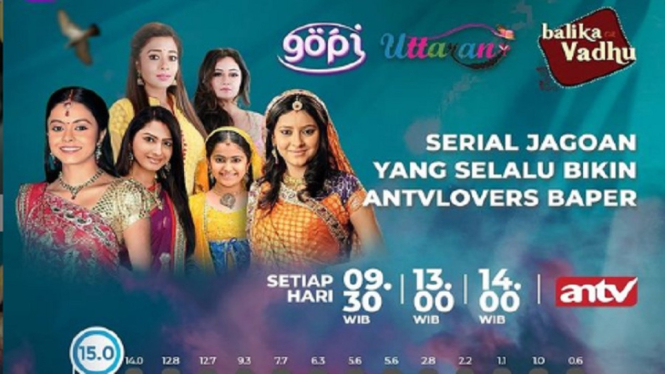 Tiga serial India ANTV, Gopi, Uttaran dan Balika Vadhu bikin baper. (Foto: Instagram @antv_official)