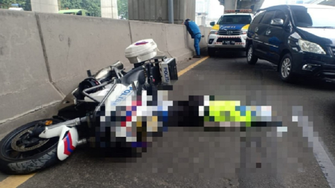 Anggota Polantas Polda Metro Jaya Tewas Kecelakaan Terlindas Dumb Truck (Foto Instagram)