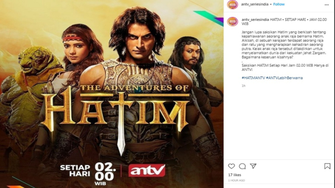 Serial India ANTV, The Adventures of Hatim. (Foto: Instagram @antv_official)