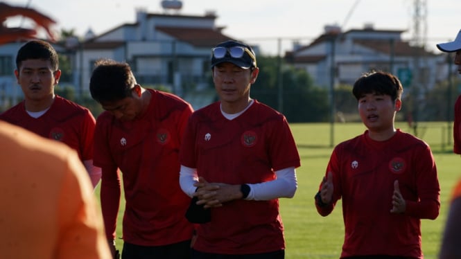 Shin Tae-yong pimpin Timnas Senior berlatih di Turki