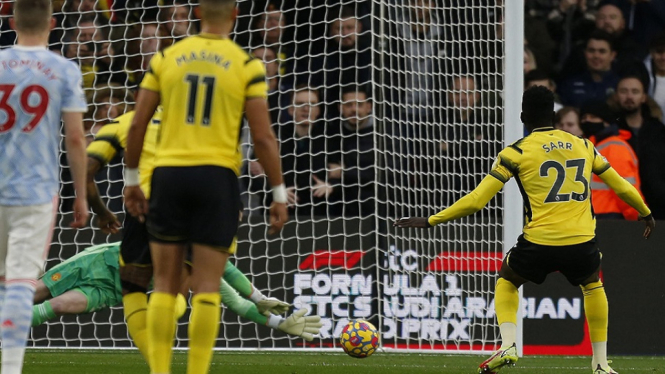 Hancur Lebur, Manchester United Ditaklukan Watford dengan Skor Telak 1 - 4 (Foto Twitter)