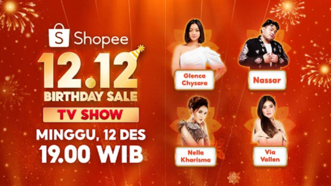 ‘Oppa’ Nassar, Nella Kharisma, dan Via Vallen Siap Goyang Panggung Shopee 12.12 Birthday Sale TV Show