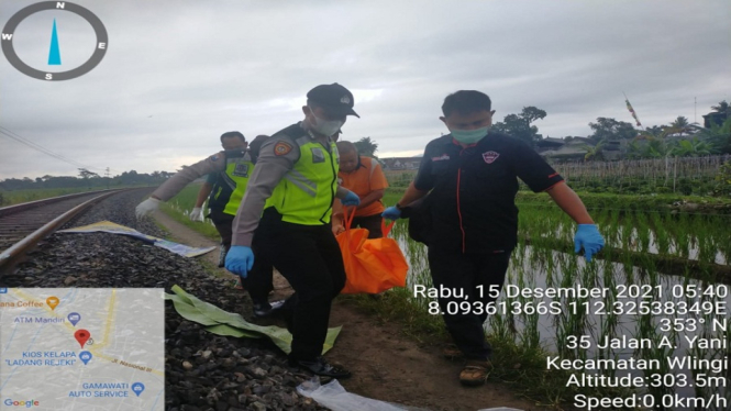 Nenek TewasTertabrak Kereta