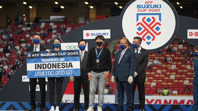 Pelatih Timnas Indonesia Shin Tae-yong di Piala AFF 2020 Runner Up