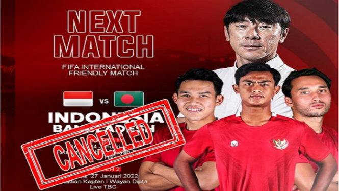 Ujicoba Timnas Indonesia vs Bangladesh Batal karena baru Vaksin Dosis 1