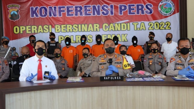 Lima Pengedar Sabu di Kota Wali Ditangkap Satresnarkoba Polres Demak (Foto Dok. Humas Polres Demak)