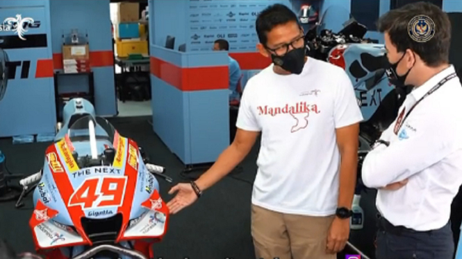 Wanderfull Indonesia ada di motor Gresini Racing Sandiaga Uno