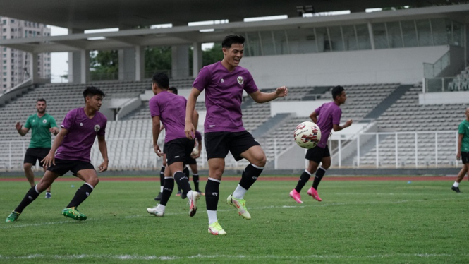 Timnas U-23 Latihan di Stadion Madya Senayan Jakarta