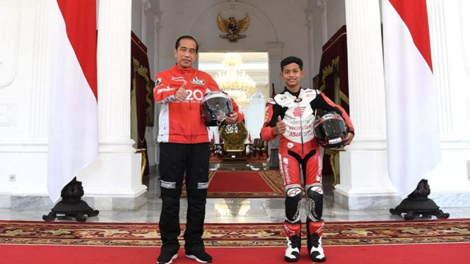 Veda Ega Pratama Pembalap termuda dalam Parade MotoGP 2022 di Jakarta
