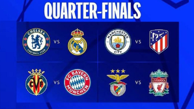 Hasil Undian Perempat Final Liga Champions: Chelsea vs Real Madrid (Foto Twitter)