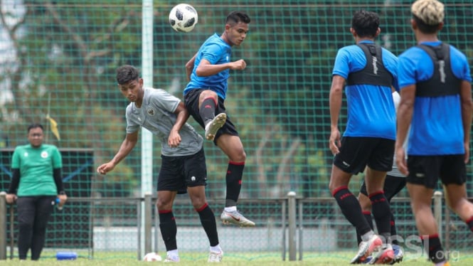 Timnas U-23 ujicoba dalam internal game 2