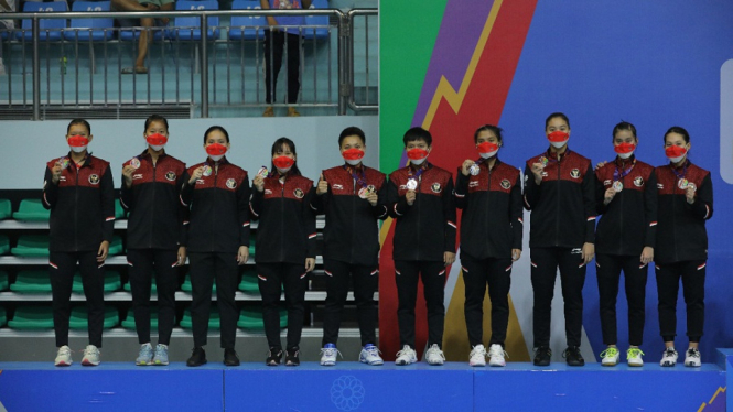 Tim Bulutangkis Putri Indonesia raih perak di SEA Games Vietnam 2021