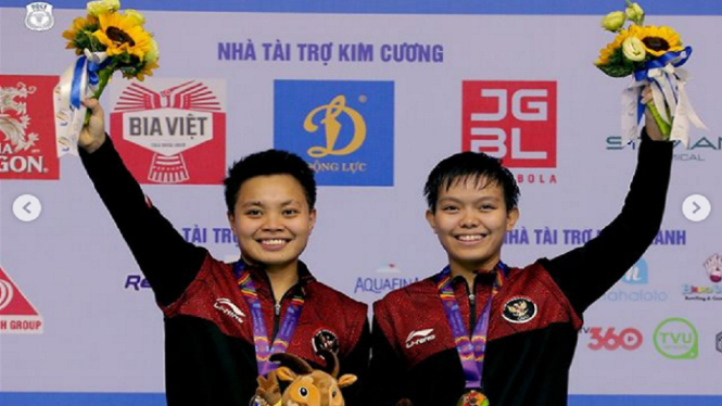 Apriyani Rahayu-Siti Fadia Silva Ramadhanti Medali Emas Ganda Putri SEA Games Vietnam 2021