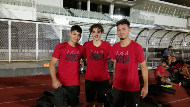 Tiga pemain keturunan Indonesia Kai Davy Boham, Jim Croque dan Max Christoffel