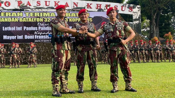 Serah Terima Jabatan Komandan Batalyon 32 Grup 3 Kopassus Berjalan Tertib dan Khidmat (Foto Istimewa)