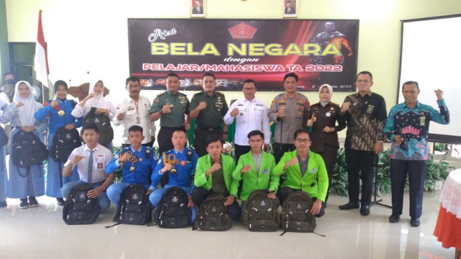 Kodim 0421 Lamsel Latih Bela Negara Ratusan Pelajar dan Mahasiswa di Lampung Selatan
