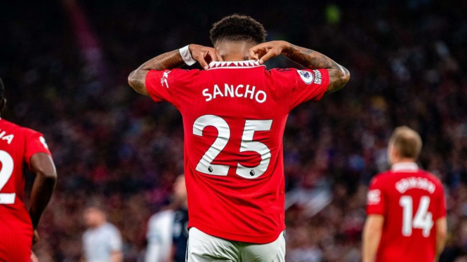 Jadon Sancho Sumbang Gol untuk Man United
