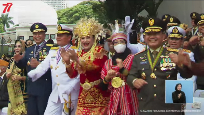 Hadiri Upacara di Istana Merdeka, Kasad: HUT Ke-77 Kemerdekaan RI Bermakna Luar Biasa (Foto Tangkap Layar)