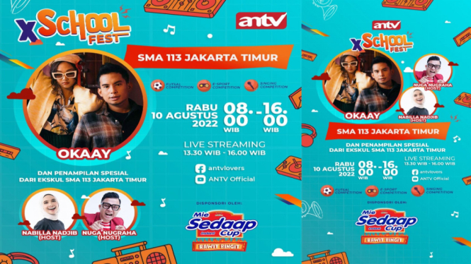 Poster Promo XSchool Fest ANTV SMA 113 Jakarta Timur
