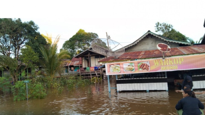 Banjir di Kabupaten Kapuas Hulu, Provinsi Kalimantan Barat.