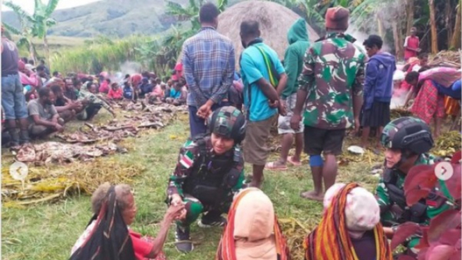Satgas Pengamanan damaikan perang suku di Papua.
