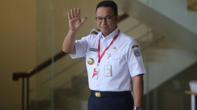 Gubernur DKI Jakarta Anies Baswedan di KPK.