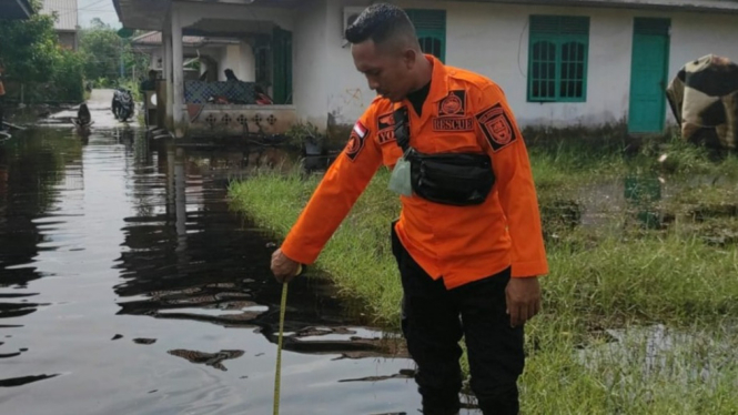 Banjir di Bengkalis Riau.