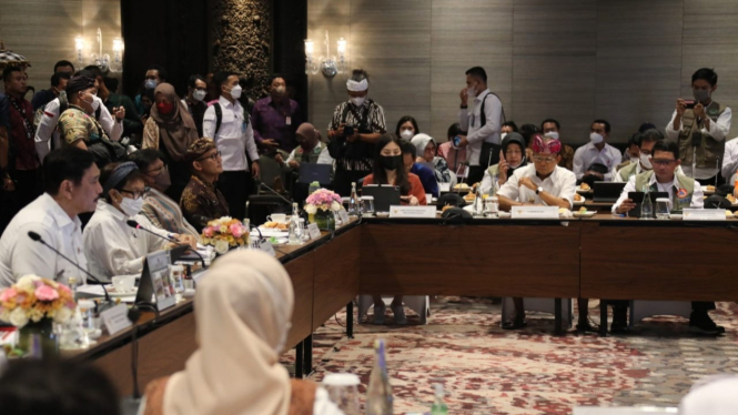 Rapat persiapan gelaran KTT G20 di Bali.