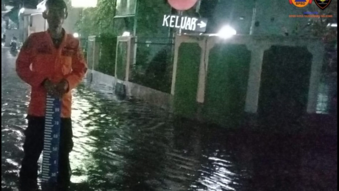 Banjir di Kota Tangerang Selatan.