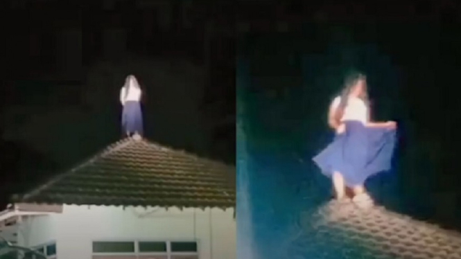 Video Viral Wanita Diduga Kesurupan Kuntilanak Terbang ke Atap Rumah