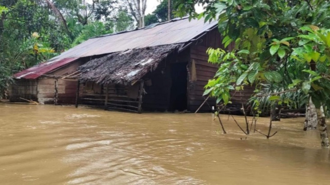 Banjir di Ketapang Kalimantan Barat (ilustrasi).