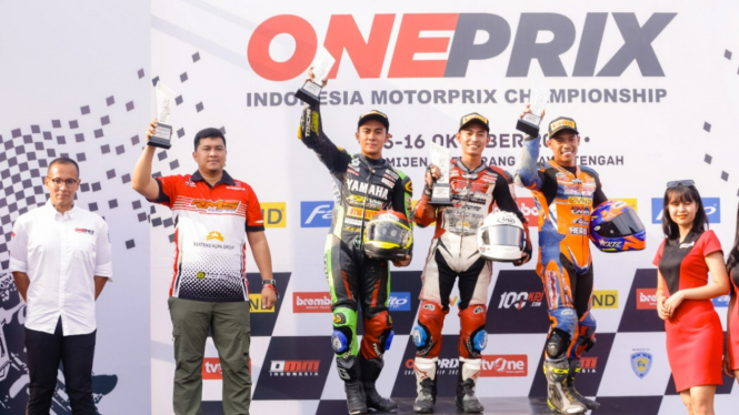 Para juara di kelas Expert Oneprix di Semarang, 16 Oktober 2022