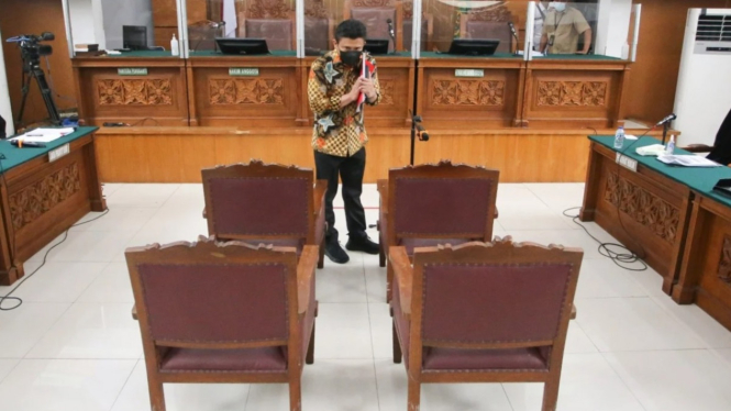 Sidang dengan terdakwa Ferdy Sambo di PN Jakarta Selatan.