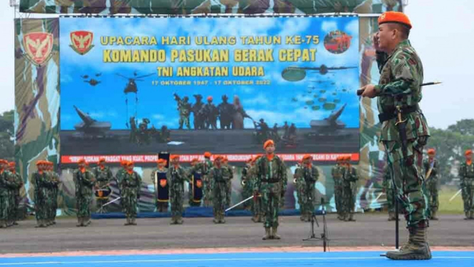 Upacara Peringatan HUT Ke -75 Kopasgat TNI Angkatan Udara