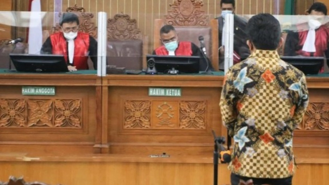 Sidang dengan terdakwa Ferdy Sambo di PN Jakarta Selatan.