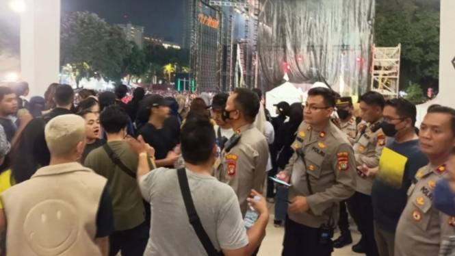 Polisi cek situasi konser Berdendang Bergoyang.