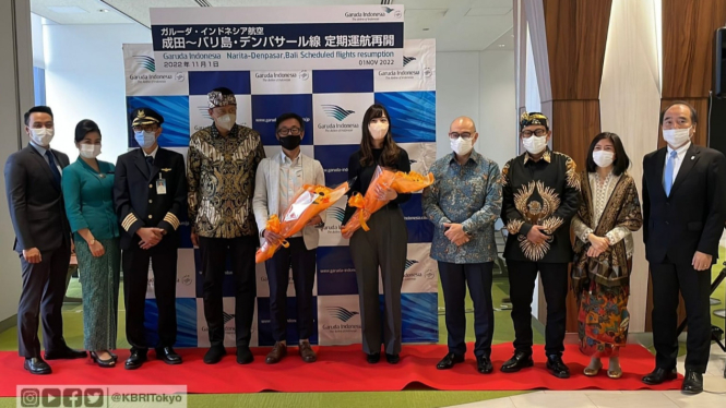 KBRI Tokyo dan Garuda Indonesia Resmikan Penerbangan Tokyo-Denpasar