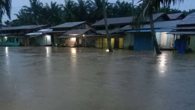 Banjir di Kota Subulussalam Aceh.