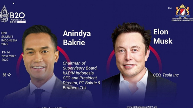 Anindya Bakrie di B20 Summit Indonesia 2022, Bersama Elon Musk