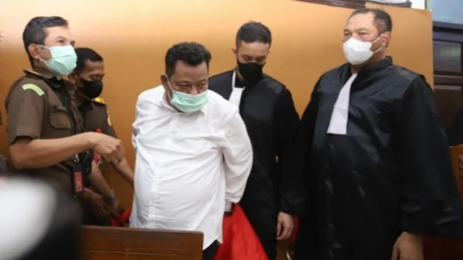 Terdakwa Kuat Ma'ruf di Pengadilan Negeri Jakarta Selatan.