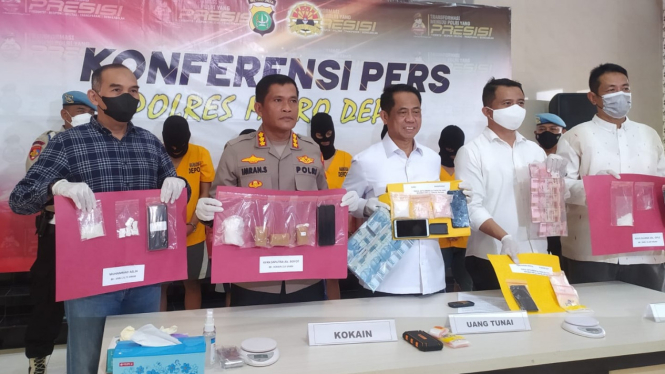 214 Gram Kokain dan Uang Rp88 Juta Disita Polisi